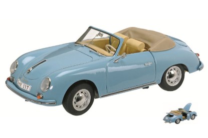 Immagine di PORSCHE 356A CABRIOLET 1955 LIGHT BLUE 1:18