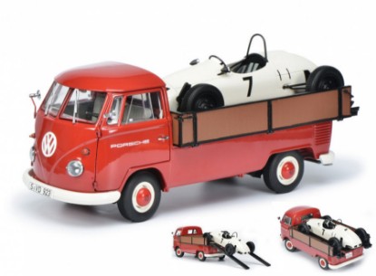 Immagine di VW T1B PORSCHE W/FORMULA RACER 1:18