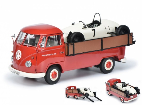 Immagine di VW T1B PORSCHE W/FORMULA RACER 1:18