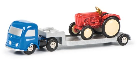 Immagine di MERCEDES TIEFLADER MIT PORSCHE TRAKTOR cm 10