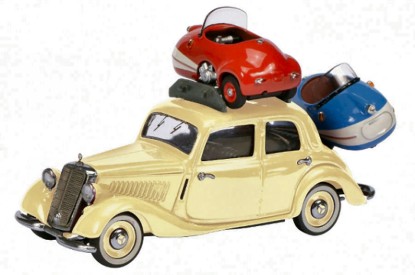 Immagine di MERCEDES 170V 1946 MIT 2x BRUTSCH MOPETTA 1:43