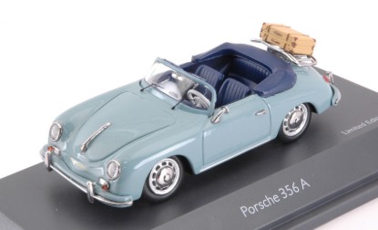Immagine di PORSCHE 356A CABRIO C/PORTAPACCHI LIGHT BLUE LIM.750 1:43