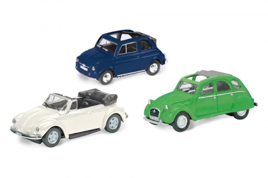 Immagine di SET FIAT 500/VW BEETLE CABRIO/CITROEN 2CV 1:87
