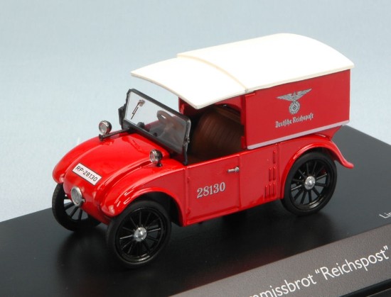 Immagine di HANOMAG KOMMISSBROT "REICHSPOST" RED W/WHITE ROOF 1:43