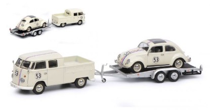 Immagine di VW T1 B + TRAILER + BEETLE 1:43