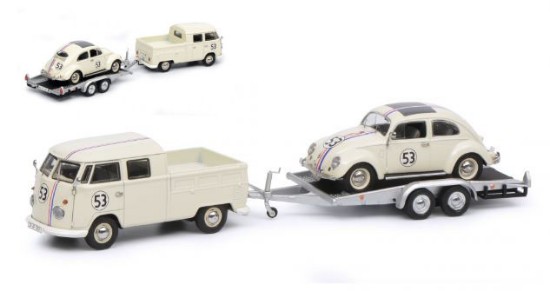 Immagine di VW T1 B + TRAILER + BEETLE 1:43