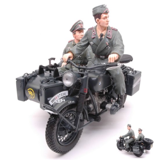 Immagine di BMW R75 WEHRMACHT + SIDECAR + 2 SOLDIER FIGURES 1:10