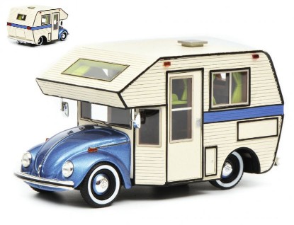 Immagine di VW BEETLE MOTORHOME BLUE 1:43