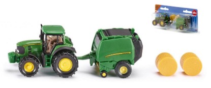 Immagine di TRATTORE JOHN DEERE + PRESSABALLE ROUND BALER 1:87