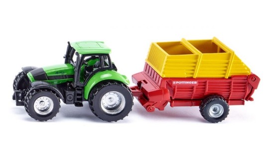 Immagine di TRATTORE C/CARRO RACCOLTA POTTINGER cm 15