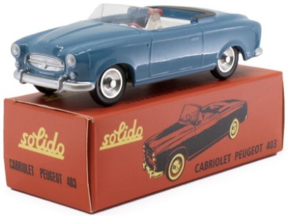 Immagine di PEUGEOT 403 CABRIOLET BLEU CLAIR CLUB SOLIDO 1:43