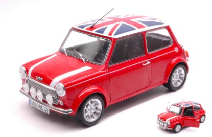 Immagine di MINI COOPER SPORT 1997 RED + FLAG 1:18