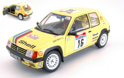 Immagine di PEUGEOT 205 N.16 12th T.DE CORSE 1990 F.DOENLEN-EVELYNE MERCIOL 1:18