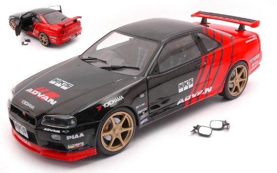Immagine di NISSAN SKYLINE GT-R (R34) 1999 ADVAN DRIFT LIVERY 1:18
