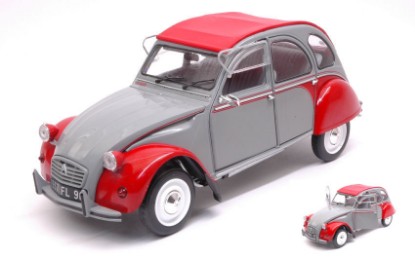 Immagine di CITROEN 2 CV DOLLY 1985 GRISE & ROUGE 1:18