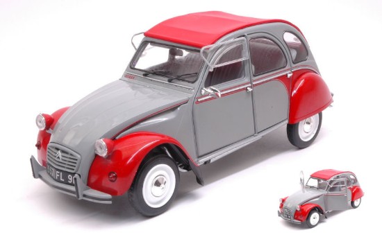 Immagine di CITROEN 2 CV DOLLY 1985 GRISE & ROUGE 1:18