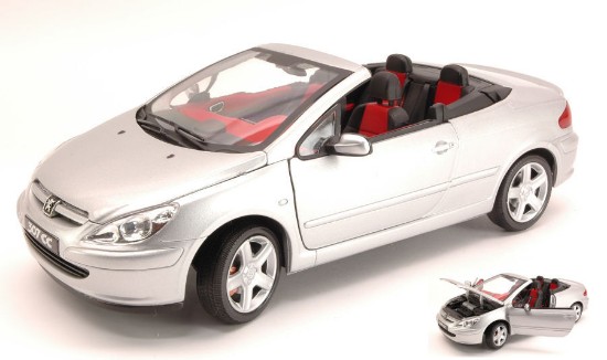 Immagine di PEUGEOT 307 CONVERTIBLE CABRIO 2003 SILVER 1:18