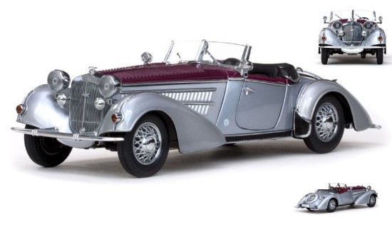 Immagine di HORCH 855 SPECIAL ROADSTER 1939 SILVER/DARK RED 1:18