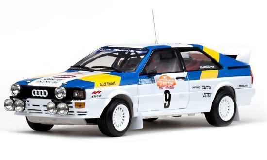 Immagine di AUDI QUATTRO N.9 WINNER S.REMO RALLY S.BLOMQVIST-B.CEDERBERG 1:18