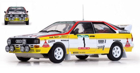 Immagine di AUDI QUATTRO A2 N.1 WINNER PORTUGAL 1984 MIKKOLA-HERTZ 1:18