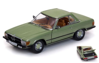 Immagine di MERCEDES 350 SL HARD TOP COUPE  MET.LIGHT GREEN 1977 1:18