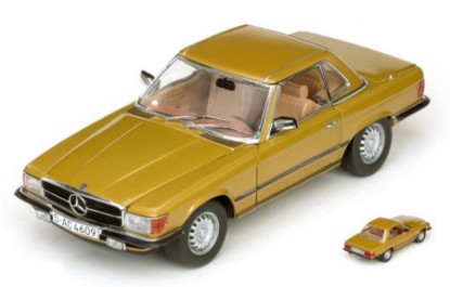 Immagine di MERCEDES 350 SL HARD TOP COUPE  1977 GOLD 1:18