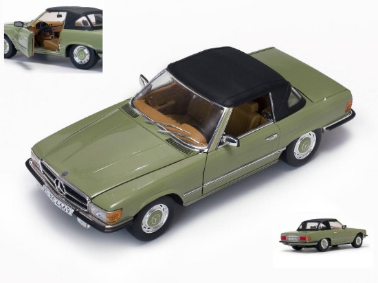 Immagine di MERCEDES 350 SL 1977 LIGHT GREEN METALLIC 1:18