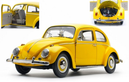 Immagine di VW BEETLE SALOON 1961 YELLOW 1:12