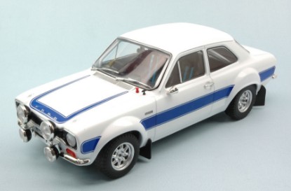 Immagine di FORD ESCORT RS 2000 MKI 1974 WHITE W/BLUE STRIPES 1:18