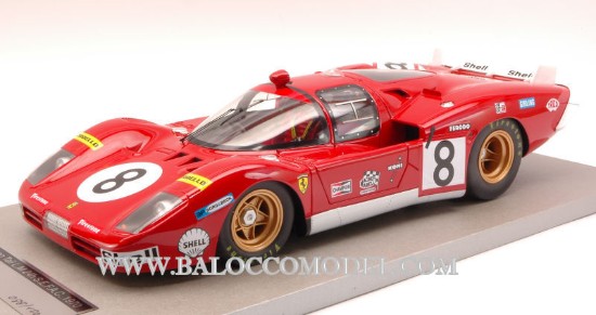 Immagine di FERRARI 512 S LONG TAIL N.8 LM 1970 A.MERZARIO-C.REGAZZONI  LIM.100 1:18