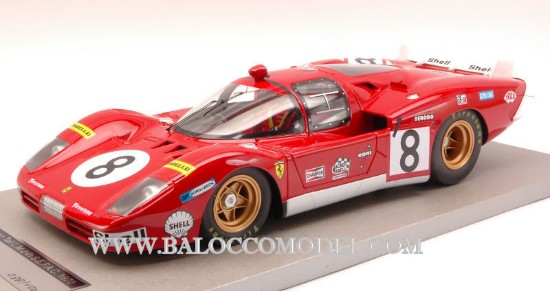Immagine di FERRARI 512 S LONG TAIL N.8 LM 1970 A.MERZARIO-C.REGAZZONI  LIM.100 1:18
