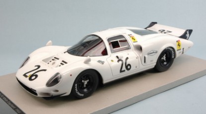 Immagine di FERRARI 365 P ELEFANTINO BIANCO N.26 DNF LM 67  RODRIGUEZ-PARSONS 1:18