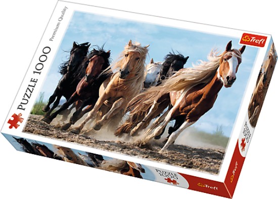 Immagine di CAVALLI AL GALOPPO - GALOPPING HORSES PUZZLE Pz.1000
