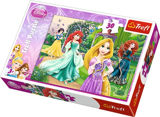 Immagine di RAPUNZEL MERIDA ARIEL SNOW WHITE DISNEY PRINCESS PUZZLE Pz.30