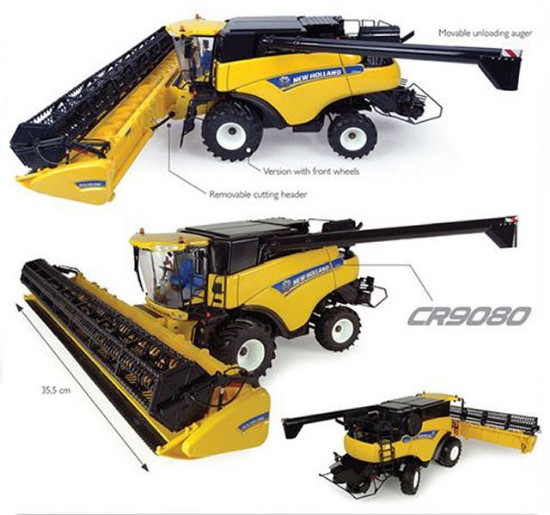 Immagine di MIETITREBBIA NEW HOLLAND CR9080 WITH FRONT WHEELS 1:32