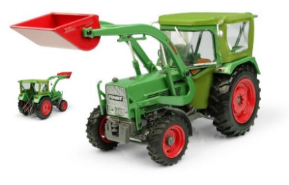 Immagine di TRATTORE FENDT FARMER 5S 4WD WITH PEKO CABIN AND BAAS FRONT LOADER 1:32