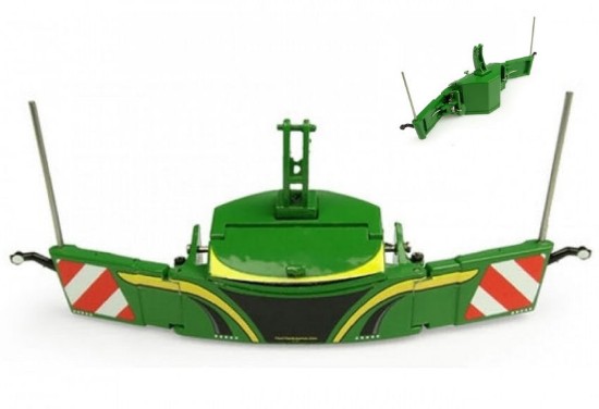 Immagine di PARAURTI DI SICUREZZA TRACTOR BUMPER SAFETYWEIGHT GREEN COLOR 1:32