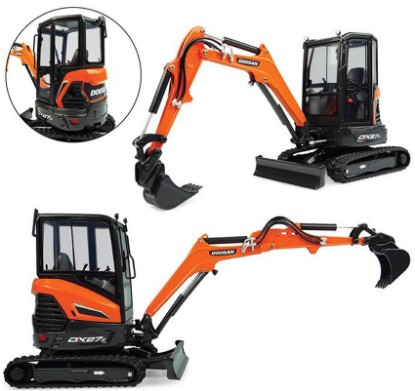 Immagine di MINI ESCAVATORE CINGOLATO DOOSAN DX27Z 1:25