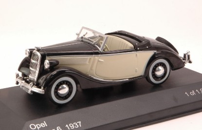 Immagine di OPEL SUPER 6 SPIDER 1937 BLACK/BEIGE 1:43