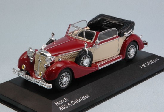 Immagine di HORCH 853A CONVERTIBLE 1935 DARK RED/CREAM 1:43