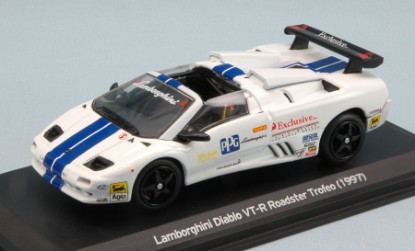 Immagine di LAMBORGHINI DIABLO VT-R ROADSTER TROFEO 1997 WHITE/BLUE 1:43