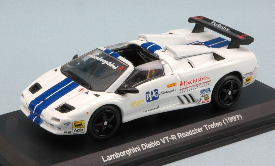 Immagine di LAMBORGHINI DIABLO VT-R ROADSTER TROFEO 1997 WHITE/BLUE 1:43