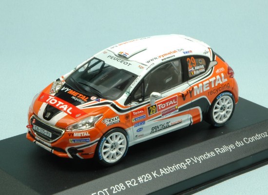 Immagine di PEUGEOT 208 R2 N.29 12th RALLYE DU CONDROZ 2013 K.ABBRING-P.VYNCKE 1:43
