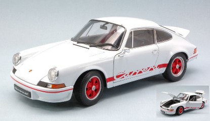 Immagine di PORSCHE 911 CARRERA RS 1973 WHITE W/RED STRIPES 1:18