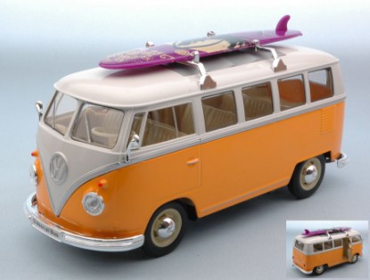 Immagine di VW T1 BUS 1963 W/WINDSURF YELLOW/CREAM 1:24