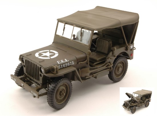 Immagine di JEEP WILLYS U.S. ARMY CLOSED MATT OLIVE 1:18