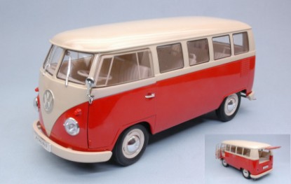 Immagine di VW T1 BUS RED W/CREAM ROOF 1:18