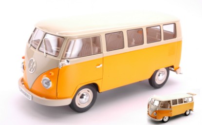 Immagine di VW T1 BUS DARK YELLOW/BEIGE 1:18