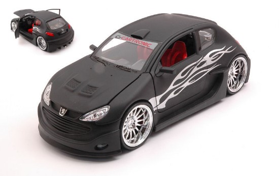 Immagine di PEUGEOT 206 TUNING MATT BLACK DECORATED 1:24
