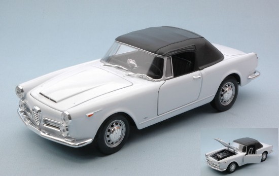 Immagine di ALFA ROMEO SPIDER SOFT TOP 2600 1960 WHITE 1:24